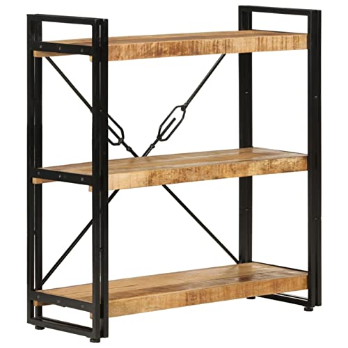 Snsowed Bücherregal 3 Fächer 77x30x80 cm Massivholz Mango und Eisen Bookshelf, Regalbrett, Book Shelf, Bücher Regal, Deko Regal Wohnzimmer, Standregal, 351106 Snsowed Bücherregal 3 Fächer 77x30x80 cm Massivholz Mango und Eisen Bookshelf, Regalbrett, Book Shelf, Bücher Regal, Deko Regal Wohnzimmer, Standregal, 351106 von Snsowed