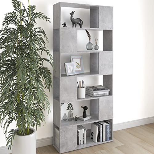 Snsowed Bücherregal Raumteiler Betongrau 80x24x186 cm Holzwerkstoff, Bookshelf, Regalbrett, Book Shelf, Bücher Regal, Deko Regal Wohnzimmer, Standregal - 809156 Snsowed Bücherregal Raumteiler Betongrau 80x24x186 cm Holzwerkstoff, Bookshelf, Regalbrett, Book Shelf, Bücher Regal, Deko Regal Wohnzimmer, Standregal - 809156 von Snsowed