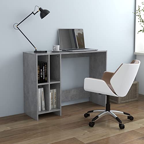 Snsowed Computertisch, Eckschreibtisch, Schreibtisch, Bürotisch, Pc Tisch, Arbeitstisch Büro, Gaming Desk, Computer Tisch, Betongrau 102,5x35x75 cm Spanplatte von Snsowed