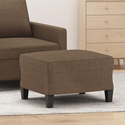 Snsowed Fußhocker, Sitzhocker, Couch Hocker, Hocker, Schuhhocker, Ottoman Stool, Braun 60x50x41 cm Stoff von Snsowed