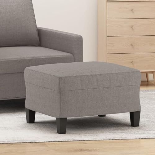 Snsowed Fußhocker, Sitzhocker, Hocker, Couch Hocker, Schuhhocker, Ottoman Stool, Taupe 60x50x41 cm Stoff von Snsowed