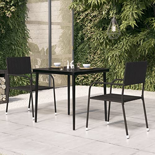 Snsowed Garten-Esstisch, Tisch Balkon, Gartentisch, Balkontisch, Küchentisch, Terrassentisch, Garden Table, Schwarz 80x80x74 cm Stahl und Glas Snsowed Garten-Esstisch, Tisch Balkon, Gartentisch, Balkontisch, Küchentisch, Terrassentisch, Garden Table, Schwarz 80x80x74 cm Stahl und Glas von Snsowed
