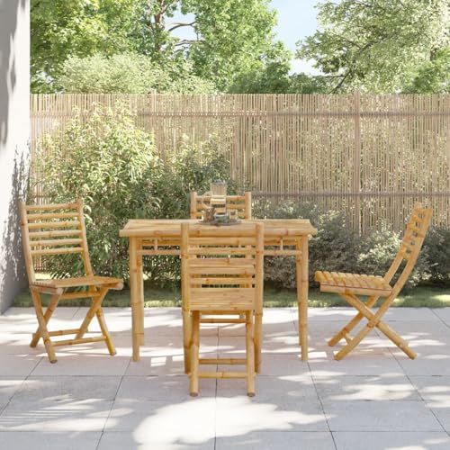 Snsowed Gartenstühle 4 STK. Klappbar 43x54x88 cm Bambus, Gartenmöbel, Terrassenstühle, Balkon Sessel, Balkon Stühle, Balkonstuhl, Garten Stühle Für Draussen - 3278517 von Snsowed