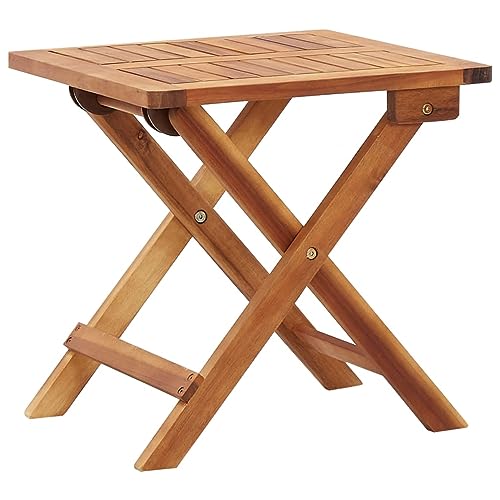 Snsowed Klappbarer Garten-Couchtisch 40 x 40 x 40 cm Massivholz Akazie, Gartentisch, Balkontisch, Balkon Tisch, Balkonmöbel Kleiner Balkon, Beistelltisch - 46005 von Snsowed