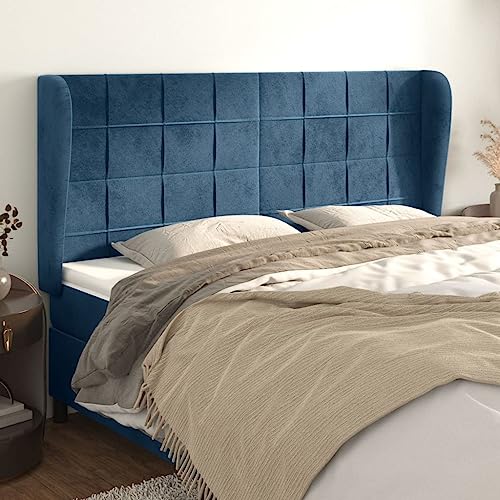 Snsowed Kopfteil mit Ohren Dunkelblau 203x23x118/128 cm Samt, Bettkopfteil, Kopfteil Bezug, Bett Rückwand, Bettrückwand, Kopfteilbezüge, Kopfteilabdeckung - 3118026 Snsowed Kopfteil mit Ohren Dunkelblau 203x23x118/128 cm Samt, Bettkopfteil, Kopfteil Bezug, Bett Rückwand, Bettrückwand, Kopfteilbezüge, Kopfteilabdeckung - 3118026 von Snsowed