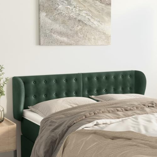Snsowed Kopfteil mit Ohren Dunkelgrün 147x23x78/88 cm Samt, Bettkopfteil, Kopfteil Bezug, Bett Rückwand, Bettrückwand, Kopfteilbezüge, Kopfteilabdeckung - 3117629 Snsowed Kopfteil mit Ohren Dunkelgrün 147x23x78/88 cm Samt, Bettkopfteil, Kopfteil Bezug, Bett Rückwand, Bettrückwand, Kopfteilbezüge, Kopfteilabdeckung - 3117629 von Snsowed