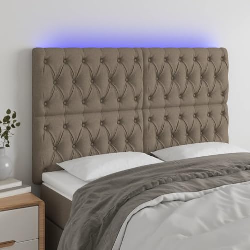 Snsowed LED Kopfteil Taupe 144x7x118/128 cm Stoff, Bettkopfteil, Kopfteil Bezug, Bett Rückwand, Bettrückwand, Kopfteilbezüge, Kopfteilabdeckung - 3122762 Snsowed LED Kopfteil Taupe 144x7x118/128 cm Stoff, Bettkopfteil, Kopfteil Bezug, Bett Rückwand, Bettrückwand, Kopfteilbezüge, Kopfteilabdeckung - 3122762 von Snsowed