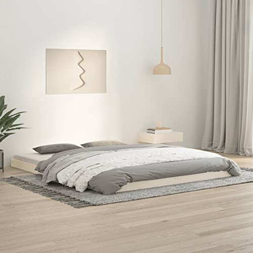 Snsowed Massivholzbett Weiß 160x200 cm Kiefer, Familienbett, Bed Frame, Bettstell, Bettrahmen, Jugendbett, Schlafzimmer Bett, Bettgestell - 823435 Snsowed Massivholzbett Weiß 160x200 cm Kiefer, Familienbett, Bed Frame, Bettstell, Bettrahmen, Jugendbett, Schlafzimmer Bett, Bettgestell - 823435 von Snsowed