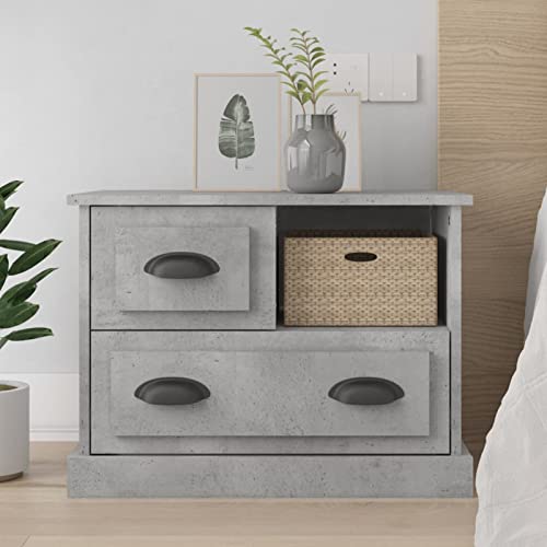 Snsowed Nachttisch, Nachtschrank, Nachtkästchen, Bedside Table, Komodenschrank, Nachtkommode, Beistelltisch, Nightstand, Schlafzimmer Möbel, Betongrau 60x39x45 cm Snsowed Nachttisch, Nachtschrank, Nachtkästchen, Bedside Table, Komodenschrank, Nachtkommode, Beistelltisch, Nightstand, Schlafzimmer Möbel, Betongrau 60x39x45 cm von Snsowed