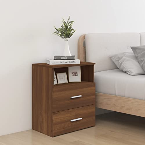 Snsowed Nachttisch, Nachtschrank, Nachtkästchen, Bedside Table, Nachtkommode, Nightstand, Nachttischschrank, Nachtkonsole, Braun Eichen-Optik 50x32x60 cm Snsowed Nachttisch, Nachtschrank, Nachtkästchen, Bedside Table, Nachtkommode, Nightstand, Nachttischschrank, Nachtkonsole, Braun Eichen-Optik 50x32x60 cm von Snsowed
