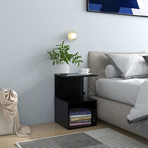 Snsowed Nachttisch, Nachtschrank, Nachtkästchen, Nachtkommode, Bedside Table, Nacht Tisch, Schwarz 35x35x55 cm Spanplatte Snsowed Nachttisch, Nachtschrank, Nachtkästchen, Nachtkommode, Bedside Table, Nacht Tisch, Schwarz 35x35x55 cm Spanplatte von Snsowed
