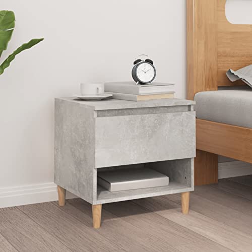 Snsowed Nachttisch, Nachtschrank, Nachtkonsole, Bedside Tables, Nachtkästchen, Beistellschrank, Nachtkommode, Nightstand, Betongrau 50x46x50 Holzwerkstoff Snsowed Nachttisch, Nachtschrank, Nachtkonsole, Bedside Tables, Nachtkästchen, Beistellschrank, Nachtkommode, Nightstand, Betongrau 50x46x50 Holzwerkstoff von Snsowed