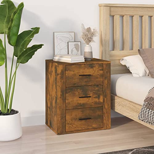 Snsowed Nachttisch, Nachtschrank, Nachtkonsole, Bedside Tables, Nachtkästchen, Beistellschrank, Nightstand, Nachtkommode, Räuchereiche 50x36x60 cm Holzwerkstoff Snsowed Nachttisch, Nachtschrank, Nachtkonsole, Bedside Tables, Nachtkästchen, Beistellschrank, Nightstand, Nachtkommode, Räuchereiche 50x36x60 cm Holzwerkstoff von Snsowed