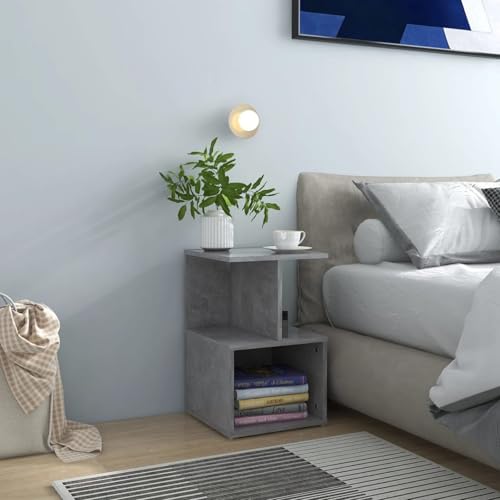 Snsowed Nachttische 2 STK Nachtschrank, Nachtkästchen, Bedside Table, Nachtkommode, Nightstand, Nachttischschrank, Nachtkonsole, Betongrau 35x35x55 cm Holzwerkstoff Snsowed Nachttische 2 STK Nachtschrank, Nachtkästchen, Bedside Table, Nachtkommode, Nightstand, Nachttischschrank, Nachtkonsole, Betongrau 35x35x55 cm Holzwerkstoff von Snsowed