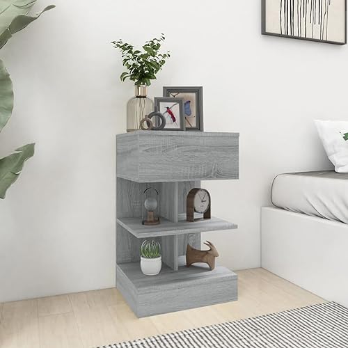Snsowed Nachttische 2 STK Nachtschrank, Nachtkästchen, Bedside Table, Nachtkommode, Nightstand, Nachttischschrank, Nachtkonsole, Grau Sonoma 40x35x65 cm Holzwerkstoff Snsowed Nachttische 2 STK Nachtschrank, Nachtkästchen, Bedside Table, Nachtkommode, Nightstand, Nachttischschrank, Nachtkonsole, Grau Sonoma 40x35x65 cm Holzwerkstoff von Snsowed