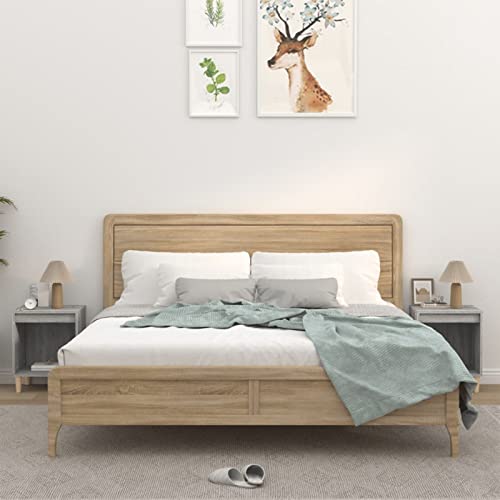 Snsowed Nachttische 2 STK Nachtschrank, Nachtkonsole, Bedside Tables, Beistellschrank, Nachtkästchen, Nachtkommode, Nightstand, Grau Sonoma 40x35x50 cm Snsowed Nachttische 2 STK Nachtschrank, Nachtkonsole, Bedside Tables, Beistellschrank, Nachtkästchen, Nachtkommode, Nightstand, Grau Sonoma 40x35x50 cm von Snsowed