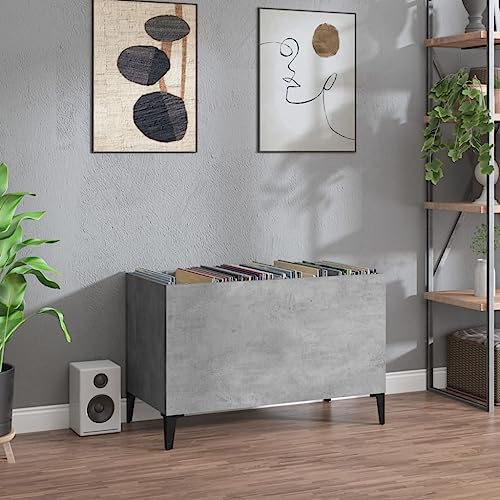 Snsowed Plattenschrank Betongrau 74,5x38x48 cm Holzwerkstoff, Kommode, Sideboards, Flur Möbel, Schlafzimmer Möbel, Flurschrank, Wohnzimmer Schrank, Bücherschrank, Bücherregal - - 831969 von Snsowed