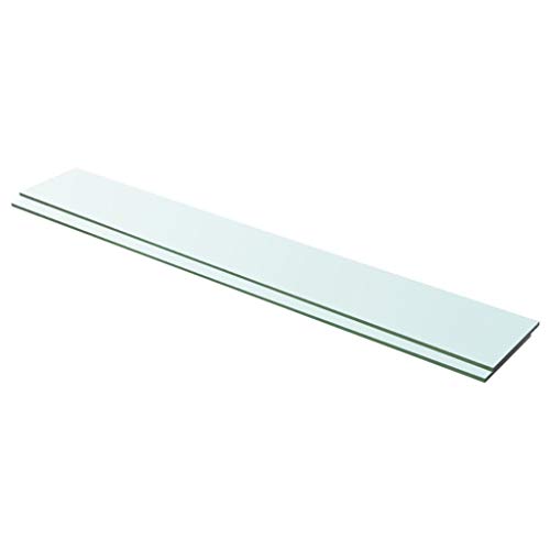 Snsowed Regalböden 2 STK Wandregal, Wand Regal, Regalbrett, Schwebendes Regal, Schweberegal, Küchenregal, Regalbretter, Glas Transparent 100 x 15 cm von Snsowed