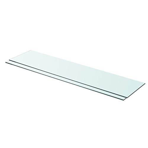Snsowed Regalböden 2 STK Wandregal, Wand Regal, Regalbrett, Schwebendes Regal, Schweberegal, Küchenregal, Regalbretter, Glas Transparent 90 x 20 cm von Snsowed