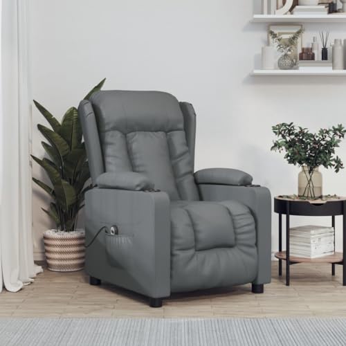 Snsowed Relaxsessel Grau Kunstleder, Fernsehsessel, Kinosessel, Lesesessel, Tv Sessel, Ohrensessel, Armsessel, Seselstuhl Wohnzimmer - 3098805 von Snsowed
