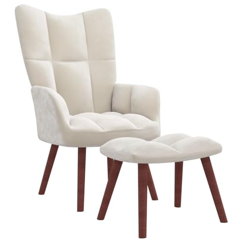 Snsowed Relaxsessel mit Hocker Cremeweiß Samt, Fernsehsessel, Kinosessel, Lesesessel, Tv Sessel, Ohrensessel, Armsessel, Seselstuhl Wohnzimmer Snsowed Relaxsessel mit Hocker Cremeweiß Samt, Fernsehsessel, Kinosessel, Lesesessel, Tv Sessel, Ohrensessel, Armsessel, Seselstuhl Wohnzimmer von Snsowed