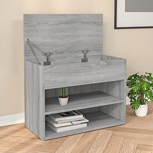 Snsowed Schuhbank, Sitzbank Flur, Schuhregal Mit Sitzfläche, Schuhschrank Mit Sitzbank, Garderobenbank, Grau Sonoma 60x30x45 cm Holzwerkstoff Snsowed Schuhbank, Sitzbank Flur, Schuhregal Mit Sitzfläche, Schuhschrank Mit Sitzbank, Garderobenbank, Grau Sonoma 60x30x45 cm Holzwerkstoff von Snsowed
