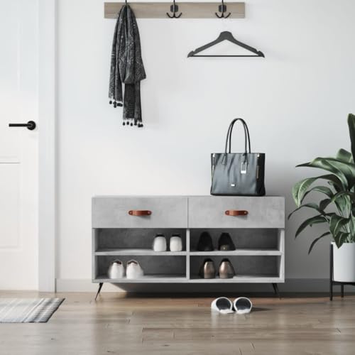 Snsowed Schuhbank Betongrau 102x35x55 cm Holzwerkstoff, Schuhregal, Schuhablage, Sitzbank Flur, Dielen- & Flurmöbel, Schuhschrank, Flaches Regal - 829712 Snsowed Schuhbank Betongrau 102x35x55 cm Holzwerkstoff, Schuhregal, Schuhablage, Sitzbank Flur, Dielen- & Flurmöbel, Schuhschrank, Flaches Regal - 829712 von Snsowed