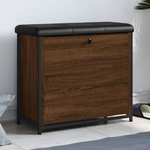 Snsowed Schuhbank mit Klappe Braun Eichen-Optik 62x32x56 cm, Sitzbank Flur, Schuhregal Mit Sitzfläche, Schuhschrank Mit Sitzbank, Garderobenbank - 835121 Snsowed Schuhbank mit Klappe Braun Eichen-Optik 62x32x56 cm, Sitzbank Flur, Schuhregal Mit Sitzfläche, Schuhschrank Mit Sitzbank, Garderobenbank - 835121 von Snsowed