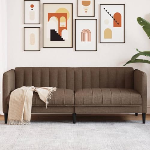 Snsowed Sofa 2-Sitzer Braun Stoff, Loungesofa, Sofas & Couches, Relaxsofa, Couch für Wohnzimmer, 372612 Snsowed Sofa 2-Sitzer Braun Stoff, Loungesofa, Sofas & Couches, Relaxsofa, Couch für Wohnzimmer, 372612 von Snsowed