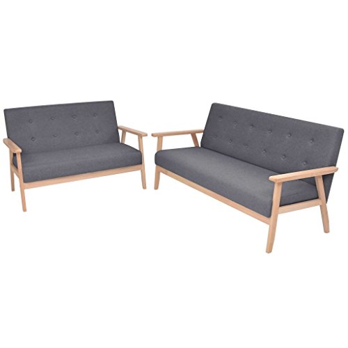 Snsowed Sofa-Set 2-TLG Schlafcouch, Schlafsofa, Sofa Bed, Sofas & Couches, Relaxsofa, Stoff Dunkelgrau Snsowed Sofa-Set 2-TLG Schlafcouch, Schlafsofa, Sofa Bed, Sofas & Couches, Relaxsofa, Stoff Dunkelgrau von Snsowed