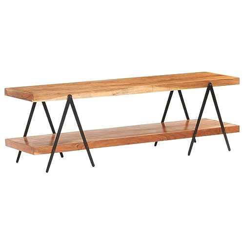 Snsowed TV-Schrank 160x40x50 cm Akazie Massivholz, TV Lowboard, Fernsehschrank, Fernsehtisch, Fernseher Schrank, TV Sideboard, TV Board, TV Cabinet, TV Bank, TV Kommode von Snsowed