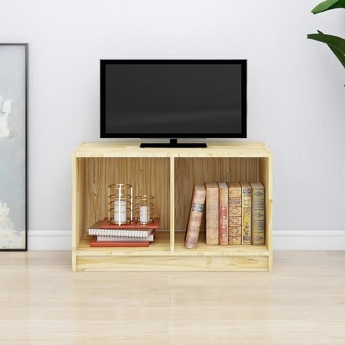 Snsowed TV-Schrank 70x33x42 cm Massivholz Kiefer, TV Lowboard, Fernsehschrank, Fernsehtisch, Fernseher Schrank, TV Sideboard, TV Board, TV Cabinet, TV Bank, TV Kommode von Snsowed