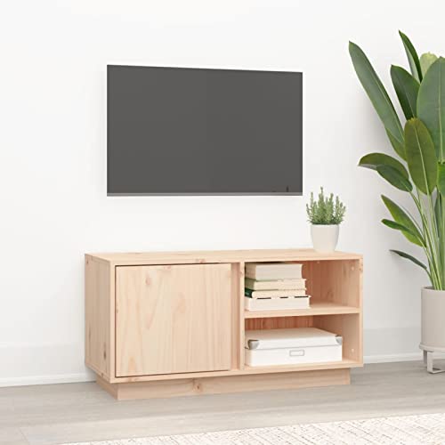 Snsowed TV-Schrank 80x35x40,5 cm Massivholz Kiefer, TV Lowboard, Fernsehschrank, Fernsehtisch, Fernseher Schrank, TV Sideboard, TV Board, TV Cabinet, TV Bank, TV Kommode - 814464 von Snsowed
