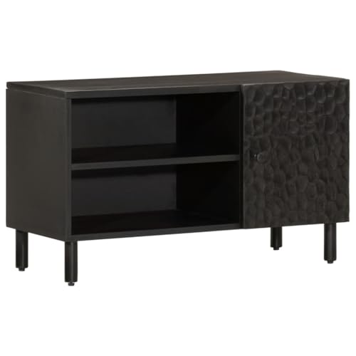 Snsowed TV-Schrank Schwarz 80x31x46 cm Massivholz Mango, TV Lowboard, Fernsehschrank, Fernsehtisch, Fernseher Schrank, TV Sideboard, TV Board, TV Cabinet, TV Bank, TV Kommode356834 Snsowed TV-Schrank Schwarz 80x31x46 cm Massivholz Mango, TV Lowboard, Fernsehschrank, Fernsehtisch, Fernseher Schrank, TV Sideboard, TV Board, TV Cabinet, TV Bank, TV Kommode356834 von Snsowed