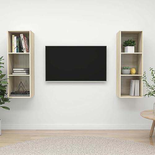 Snsowed TV-Wandschränke 2 STK Schrank, Wohnwand, Lowboard, Ferseherschrank, Sideboard, Hängeschrank Wohnzimmer, Tv Schrank, Sonoma-Eiche Spanplatte Snsowed TV-Wandschränke 2 STK Schrank, Wohnwand, Lowboard, Ferseherschrank, Sideboard, Hängeschrank Wohnzimmer, Tv Schrank, Sonoma-Eiche Spanplatte von Snsowed