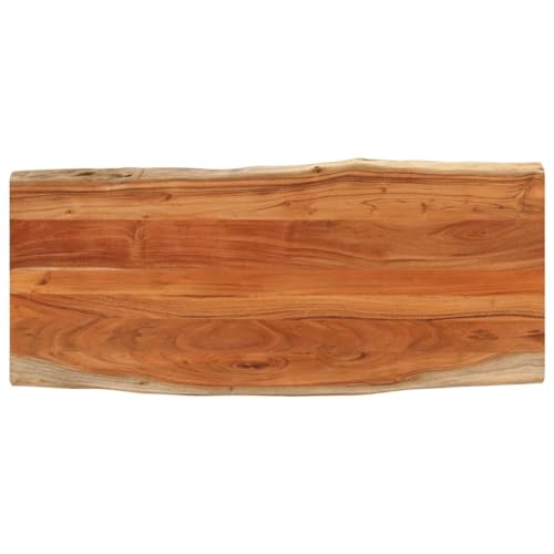 Snsowed Tischplatte 140x60x2,5cm Rechteckig Massivholz Akazie Baumkante, Arbeitsplatte, Holzplatte, Schreibtischplatte, Waschtischplatte, Küchenarbeitsplatte - 370625 von Snsowed