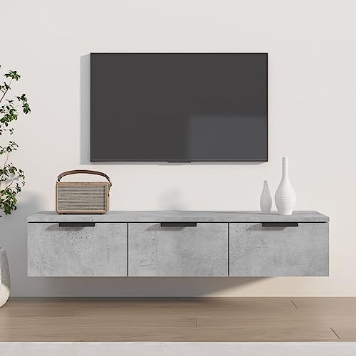 Snsowed Wandschrank Betongrau 102x30x20 cm Holzwerkstoff, Hängeschrank, Badezimmerschrank, Badschrank, Aufsatzschrank, Gewürzschrank, Wall Cabinet - 811407 Snsowed Wandschrank Betongrau 102x30x20 cm Holzwerkstoff, Hängeschrank, Badezimmerschrank, Badschrank, Aufsatzschrank, Gewürzschrank, Wall Cabinet - 811407 von Snsowed