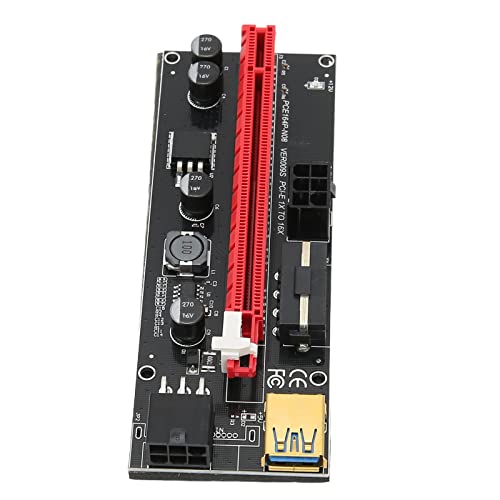 Snufeve6 PCIE Riser, Riser-Kabel mit Fester Schnalle Effektive schützende 4 FP-Kondensatoren für das Büro zu Hause zur Verbesserung der Stromversorgung von Snufeve6
