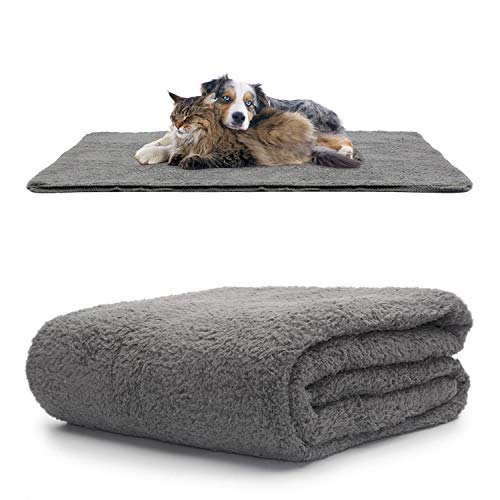 Snug Rug Luxuriöse Haustierdecken - Flauschige Sherpa Fleecedecke Weich und Warm Hunde und Katzen - Waschbarer Überwurf für Auto Sofa Bett (Groß 127 x 178 cm, Schiefergrau) von Snug Rug