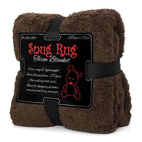 Snug Rug Sofaüberwurf Decke Sofa Kuscheldecke Decke Fleecedecke - Original Luxury Hochwertige Sherpa Werfen Warm Fleece Couchdecke Sofadecke 127 x 178cm (Schokolade) von Snug Rug