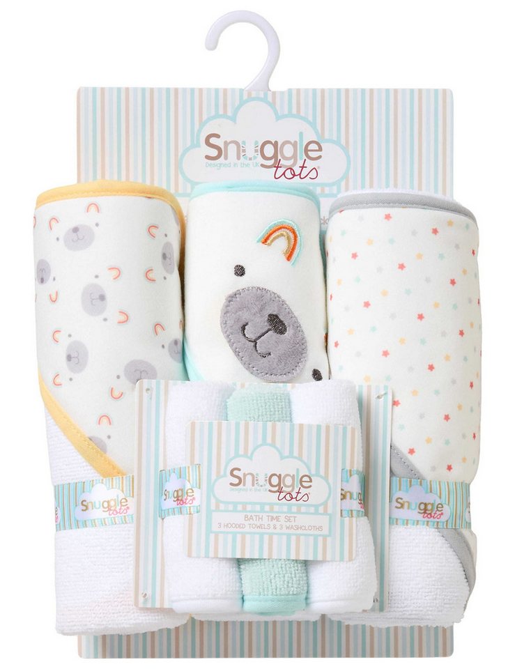 Snuggle Tots Kapuzenhandtuch Set Bär Sterne, 100% Polyester (1-St) von Snuggle Tots