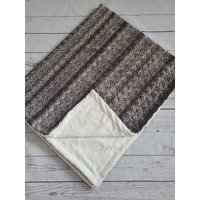 Braun Elfenbein Sepia Babydecke, Minky Decke, Baby-Dusche-Geschenk, Personalisierte Minky-Decke Für Erwachsene von SnuggleLuvBaby