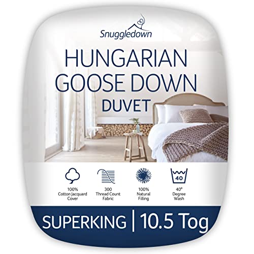 Snuggledown Bettdecke ungarische Gänsedaunen, 10.5 Tog Für die ganze Jahreszeiten, Super King von Snuggledown