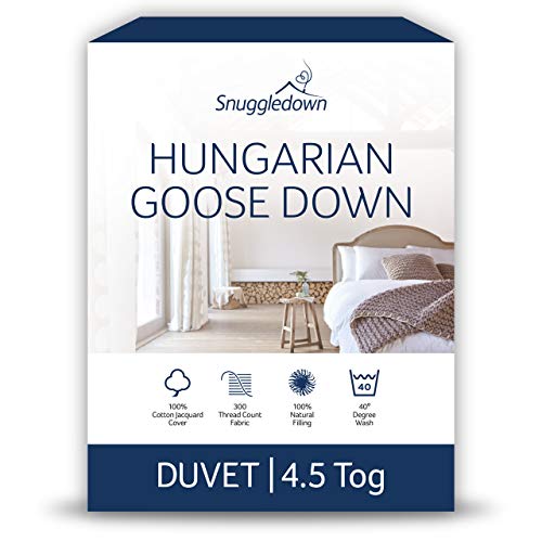 Snuggledown Bettdecke ungarische Gänsedaunen, 4.5 Tog Summer Cool, Double von Snuggledown