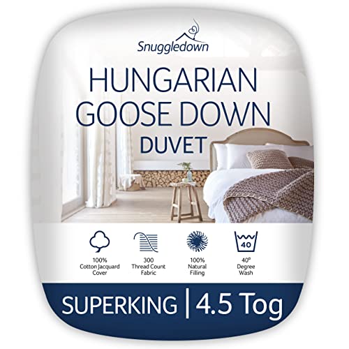 Snuggledown Bettdecke ungarische Gänsedaunen, 4.5 Tog Summer Cool, Super King von Snuggledown