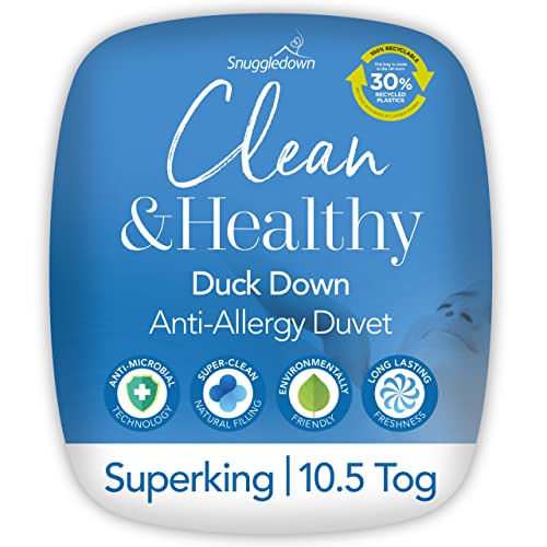 Snuggledown Clean & Healthy Duck Down Super-King-Size-Bettdecke, 10,5 Tog, ganzjährig von Snuggledown