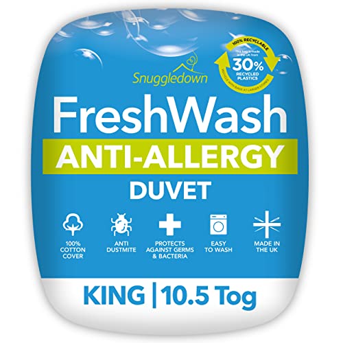 Snuggledown Freshwash Allergiker-Bettdecke, Baumwolle, weiß, Baumwolle Baumwolle, weiß, King Size von Snuggledown