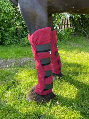 Fleece Gamaschen von Snuggy Hoods - 5 Farben, 5 Größen (Burgunderrot, L) von Snuggy Hoods