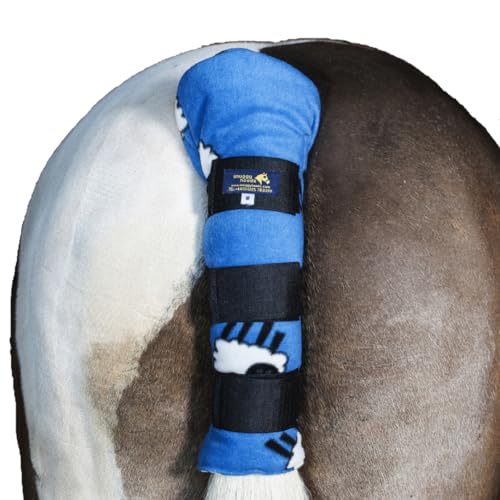 Fleece Schweifschutz für Pferde und Ponys von Snuggy Hoods - 5 Farben, 5 Größen (Blaue Schafe, M) von Snuggy Hoods
