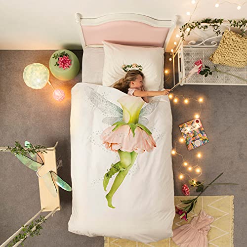 Snurk® - Kinder Bettwäsche Set, Fairy Bettwäsche, 135 x 200 cm, inkl. 1 Kissenbezug 80 x 80 cm, aus 100% Bio-Baumwolle von Snurk